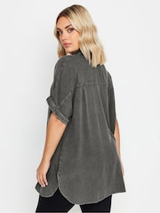 Yours Curve Blue Chambray 100% Cotton Shirts 2 Pack - Image 2 of 9