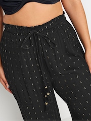 Yours Curve Black Meic Tassel Beach Trousers - Image 4 of 5