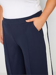 Yours Curve Акваланг Side в полоску широкие брюки - Изображение 4 из 5