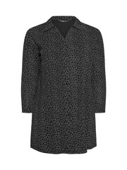 Yours Curve Black Abstract Print Shirt - Image 5 of 5