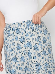 Yours Curve White Textured Maxi Skirt - Image 4 of 5