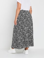 Yours Curve Black Textured Maxi Skirt - Image 3 of 5