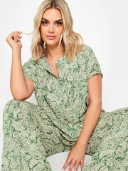 Yours Curve Green Notch Texture Top - Image 4 of 5