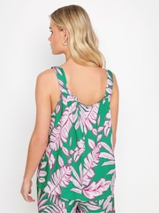 M&Co Petite Outlined Tropiocal Leaf Print Sleeveless Cami - Image 3 of 5