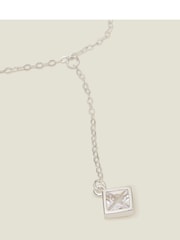 Accessorize Silver Sterling Drop Y Chain Necklace - Image 1 of 2