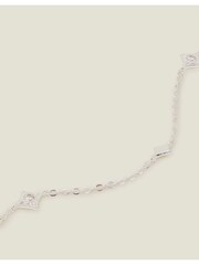 Accessorize Silver Plated Diamond Station Necklace - Image 3 of 3