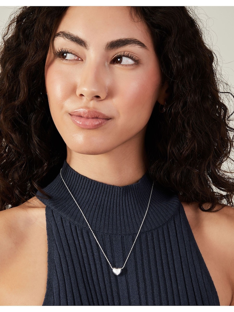Accessorize Silver Plated Puff Heart Pendant - Image 3 of 3 Accessorize Silver Plated Puff Heart Pendant - Image 3 of 3