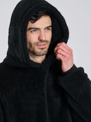 Loungeable Black Sherpa Lounge Hoodie - Image 5 of 6