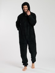 Loungeable Black Mens All-In-One - Image 3 of 5
