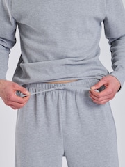 Loungeable – Lounge-Jogginghosen mit geradem Bein und Waffelstruktur - Bild 3 von 4