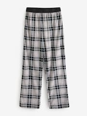 Loungeable Black Jersey Top With Micro Fleece Check Trousers Set - Image 6 of 6