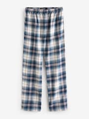 Loungeable Light Blue Jersey Top With Brushed Check Trousers - Image 7 of 7