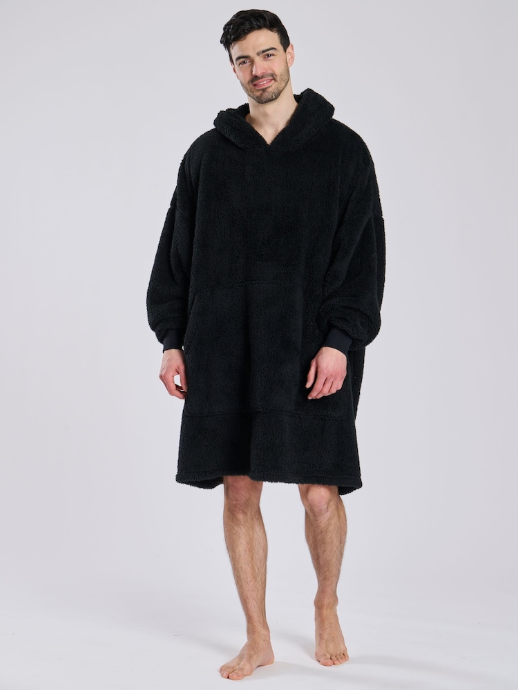 Loungeable Black Sherpa Snuggle Hoodie - Image 1 of 5