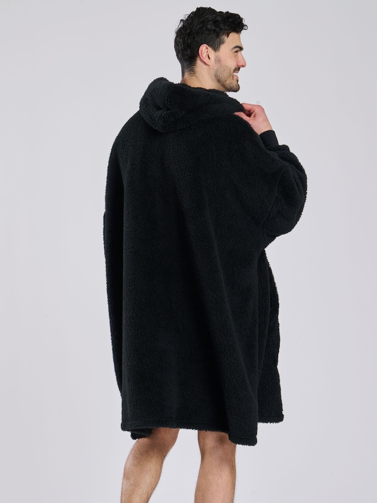 Loungeable Black Sherpa Snuggle Hoodie - Image 2 of 5