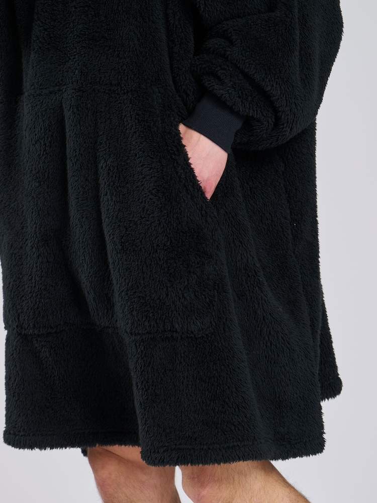 Loungeable Black Sherpa Snuggle Hoodie - Image 5 of 5