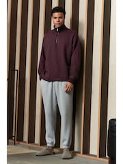 Burgundy Red EDIT Zip Neck Sweatshirt - Image 2 of 9