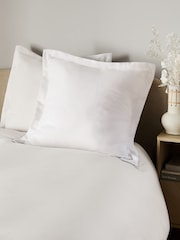 Set of 2 White Waffle Large Square Pillowcases - Image 1 of 5