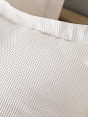 Set of 2 White Waffle Large Square Pillowcases - Image 3 of 5