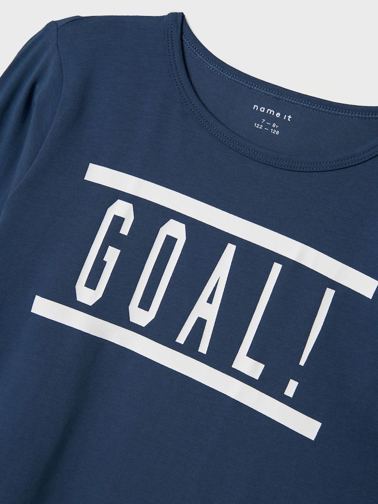 Name It Blue Football Goal Pyjama Set - Image 4 of 4