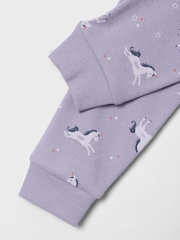 Name It Purple Unicorn Rib Pyjama Set - Image 5 of 5