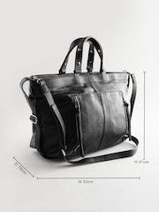 Black Casual Zip Grab Bag - Image 4 of 10
