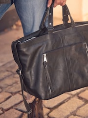 Black Casual Zip Grab Bag - Image 5 of 10