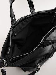 Black Casual Zip Grab Bag - Image 8 of 10
