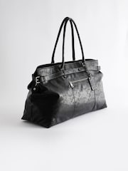 Black Large Shopper Weekender Bag - Image 4 of 8