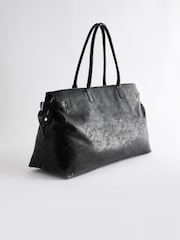 Black Large Shopper Weekender Bag - Image 5 of 8