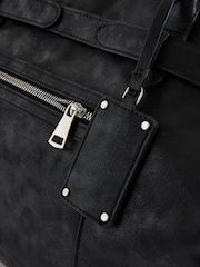 Black Large Shopper Weekender Bag - Image 6 of 8