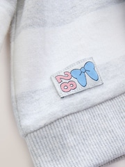 Grey 100% Cotton Minnie Mouse Stripe Rugby Sweatshirt And Shorts Set (3mths-7yrs) - Image 9 of 9