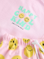 Pink/Yellow SmileyWorld® Sweatshirt and Shorts Set (3mths-7yrs) - Image 8 of 8