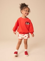 Corações vermelhos - Conjunto de shorts Minnie & Mickey Mouse Crew 100% algodão & (3meses a7anos) - Imagem 2 de 9