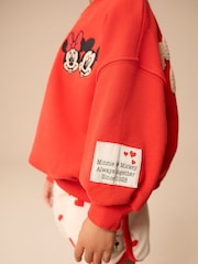 Corações vermelhos - Conjunto de shorts Minnie & Mickey Mouse Crew 100% algodão & (3meses a7anos) - Imagem 4 de 9