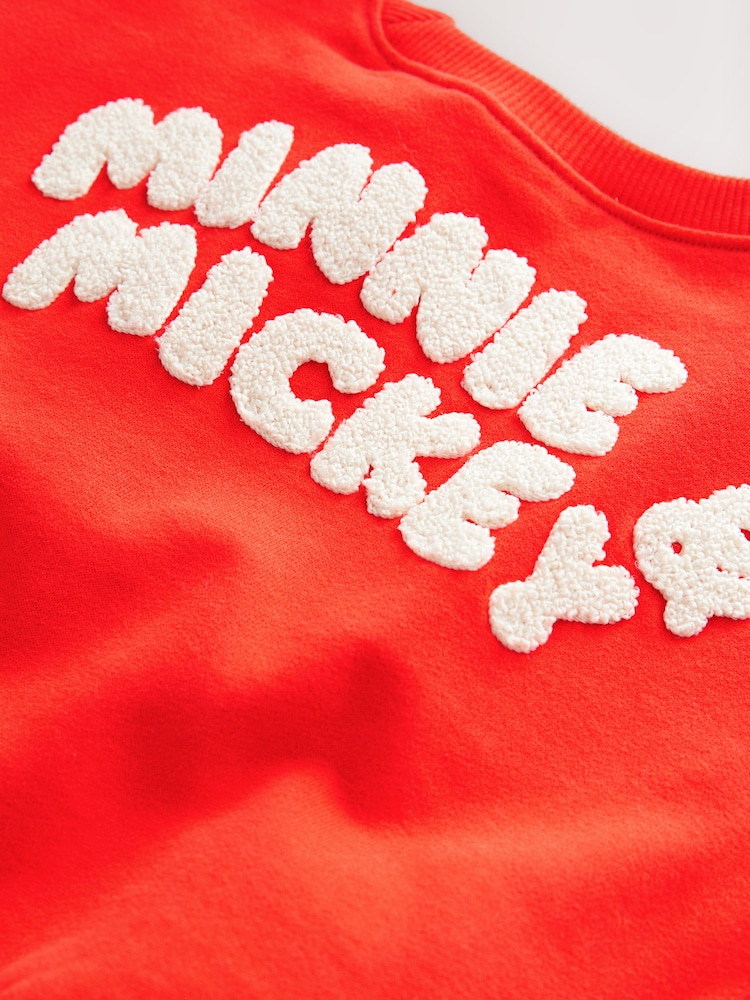 Corações vermelhos - Conjunto de shorts Minnie & Mickey Mouse Crew 100% algodão & (3meses a7anos) - Imagem 9 de 9
