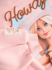 Pink/Cream Barbie Crew Sweatshirt and Flared Leggings Set (3mths-7yrs) - Image 9 of 9