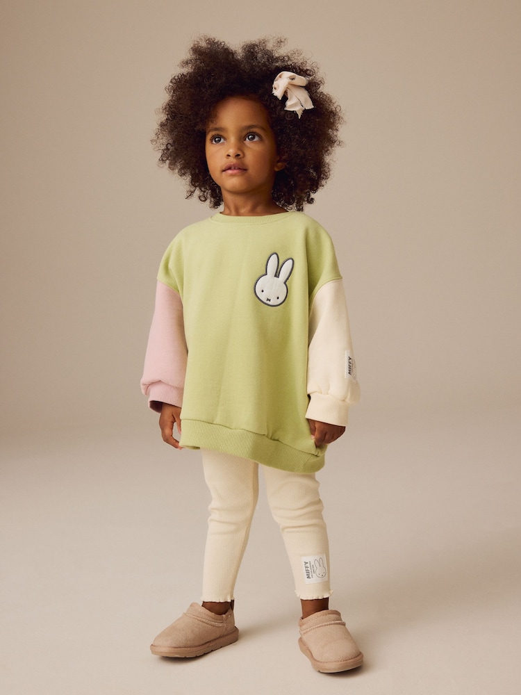 Green Colour Block Miffy Sweatshirt and Leggings Set (3mths-7yrs) - Image 1 of 8