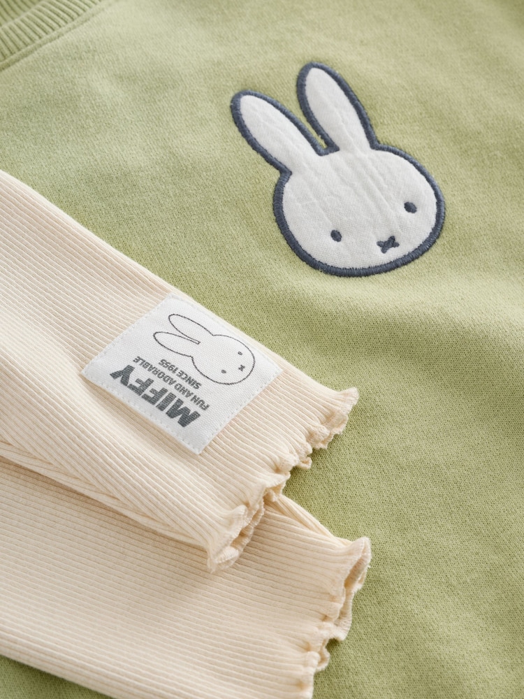 Green Colour Block Miffy Sweatshirt and Leggings Set (3mths-7yrs) - Image 7 of 8