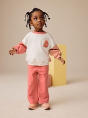 Cream Daisy Duck Sweatshirt and Wide Leg Trousers Set (3mths-7yrs) - Image 2 of 9