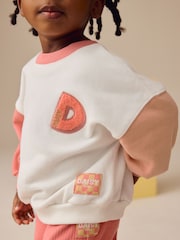 Cream Daisy Duck Sweatshirt and Wide Leg Trousers Set (3mths-7yrs) - Image 4 of 9