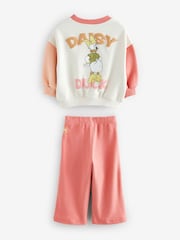 Cream Daisy Duck Sweatshirt and Wide Leg Trousers Set (3mths-7yrs) - Image 5 of 9