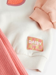 Cream Daisy Duck Sweatshirt and Wide Leg Trousers Set (3mths-7yrs) - Image 8 of 9