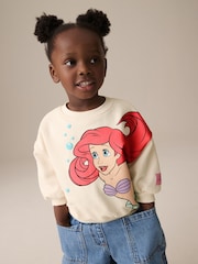 Cream Disney Little Mermaid Ariel Crew Sweatshirt (3mths-7yrs) - Image 1 of 8