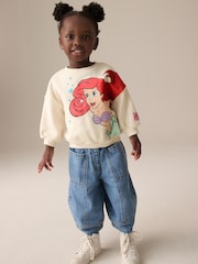 Cream Disney Little Mermaid Ariel Crew Sweatshirt (3mths-7yrs) - Image 2 of 8