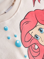 Cream Disney Little Mermaid Ariel Crew Sweatshirt (3mths-7yrs) - Image 7 of 8