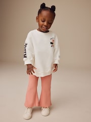 Cream Minnie Mouse Sweatshirt and Flared Leggings Set (3mths-7yrs) - Image 1 of 9