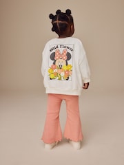 Cream Minnie Mouse Sweatshirt and Flared Leggings Set (3mths-7yrs) - Image 2 of 9