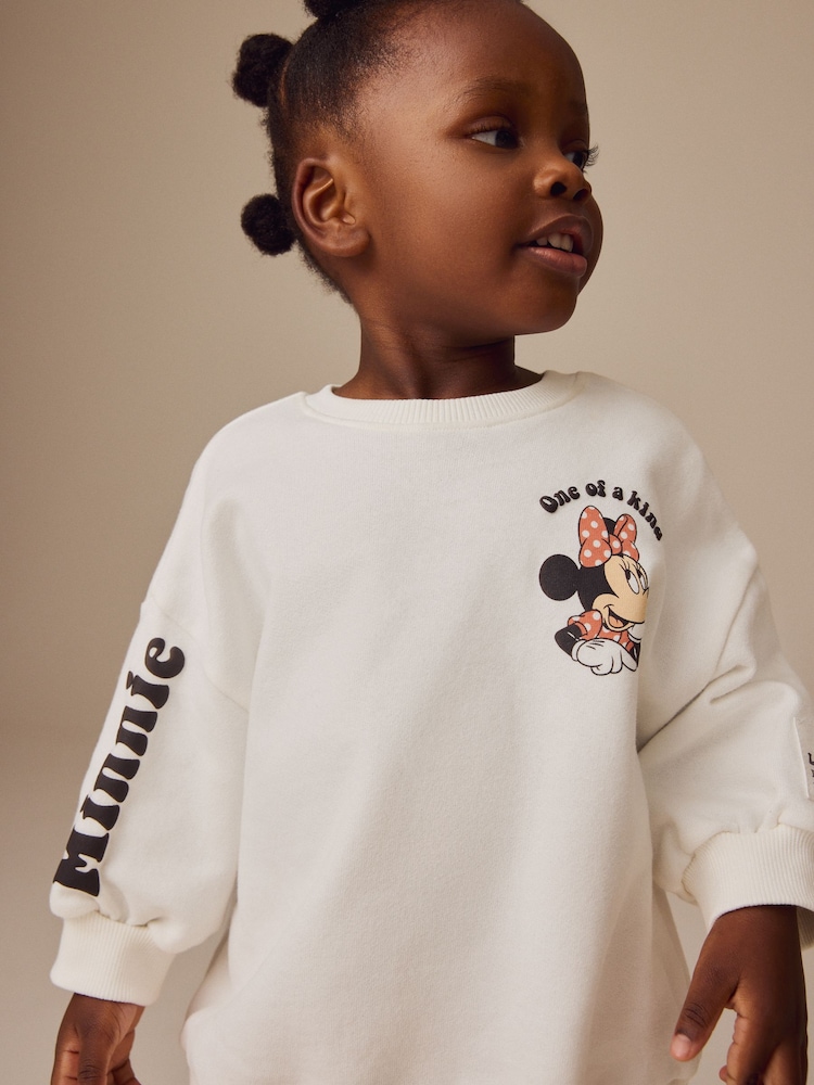 Cream Minnie Mouse Sweatshirt and Flared Leggings Set (3mths-7yrs) - Image 4 of 9
