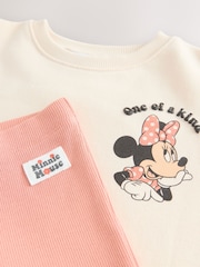 Cream Minnie Mouse Sweatshirt and Flared Leggings Set (3mths-7yrs) - Image 8 of 9