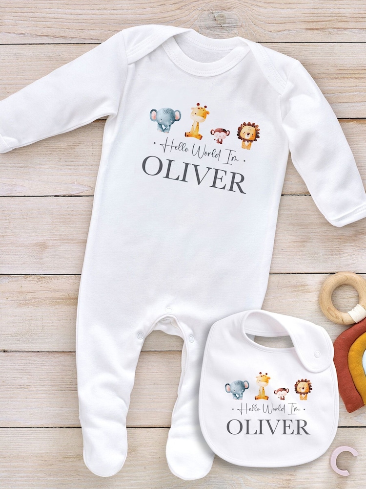 Personalised 100% Cotton Sleepsuit by Little Years - Image 4 of 4